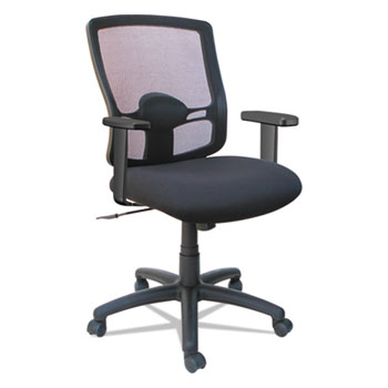 Picture of Alera ALEET4017B Etros Series Mesh Mid-Back Petite Swivel & Tilt Chair&#44; Black