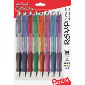 of America  Super TR Retractable Ballpoint Pen, Assorted - Pack of 8