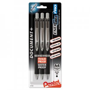 of America PE  Super TR Retractable Ballpoint Pen - Black - Pack of 3