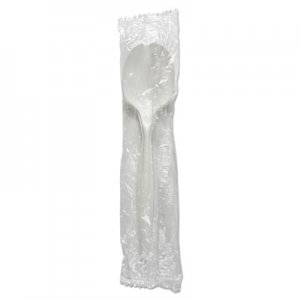 Picture of Boardwalk BWKSSMWPPWIW Mediumweight Wrapped Polypropylene Cutlery Soup Spoon&#44; White