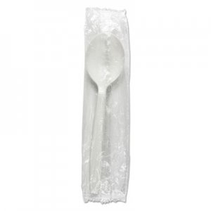 Picture of Boardwalk BWKSSHWPPWIW Heavyweight Wrapped Polypropylene Cutlery Soup Spoon&#44; White
