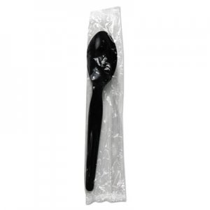 Picture of Boardwalk BWKTSHWPSBIW Heavyweight Wrapped Polystyrene Cutlery Teaspoon&#44; Black