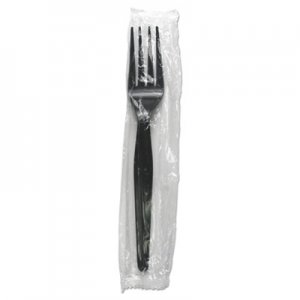 Picture of Boardwalk BWKFORKHWPSBIW Heavyweight Wrapped Polystyrene Cutlery Fork&#44; Black