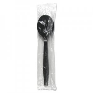 Picture of Boardwalk BWKSSHWPPBIW Heavyweight Wrapped Polypropylene Cutlery Soup Spoon&#44; Black