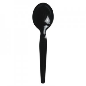 Picture of Boardwalk BWKSOUPHWPSBLA Heavyweight Polystyrene Cutlery&#44; Soup Spoon&#44; Black