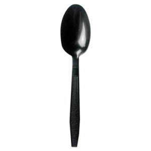 Picture of Boardwalk BWKTEAHWPPBLA Heavyweight Polypropylene Cutlery&#44; Teaspoon&#44; Black