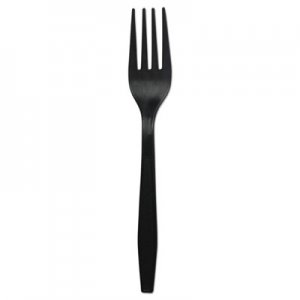 Picture of Boardwalk BWKFORKHWPPBLA Heavyweight Polypropylene Cutlery&#44; Fork&#44; Black