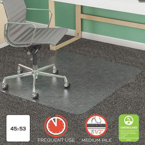 Picture of Deflecto DEFCM14242COM 45 x 53 in. Staples SuperMat Frequent Use Chair Mat&#44; Rectangle