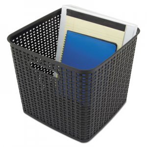 Picture of Advantus AVT40376 Extra Large Weave Bin&#44; Black - Pack of 2