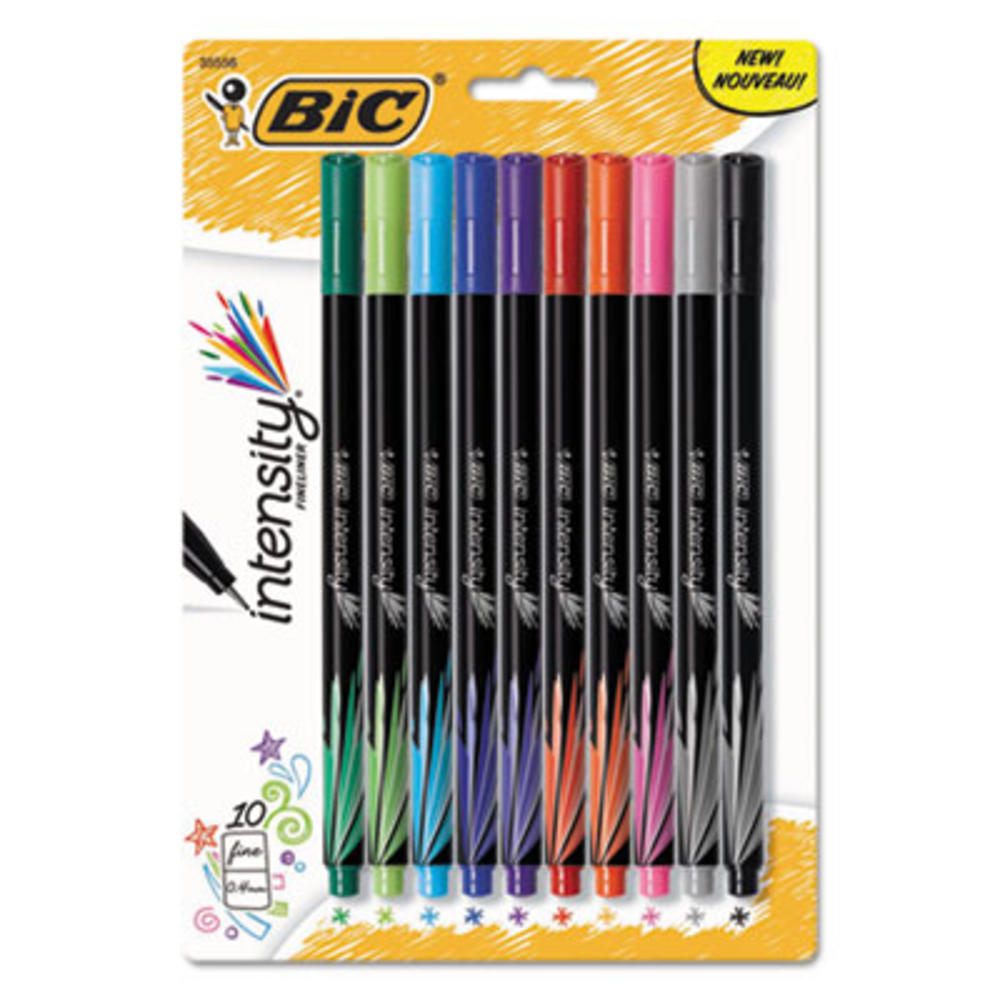 Picture of Bic Corporation FPINFAP10AST Intensity Marker Pen&#44; Assorted Ink&#44; 10 Per Pack