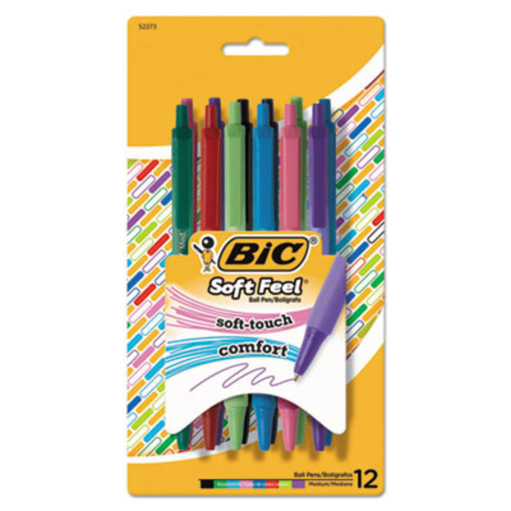 Picture of Bic Corporation SCSMAP121AST Soft Feel Retractable Ballpoint Pen&#44; 1 Mm&#44; Medium