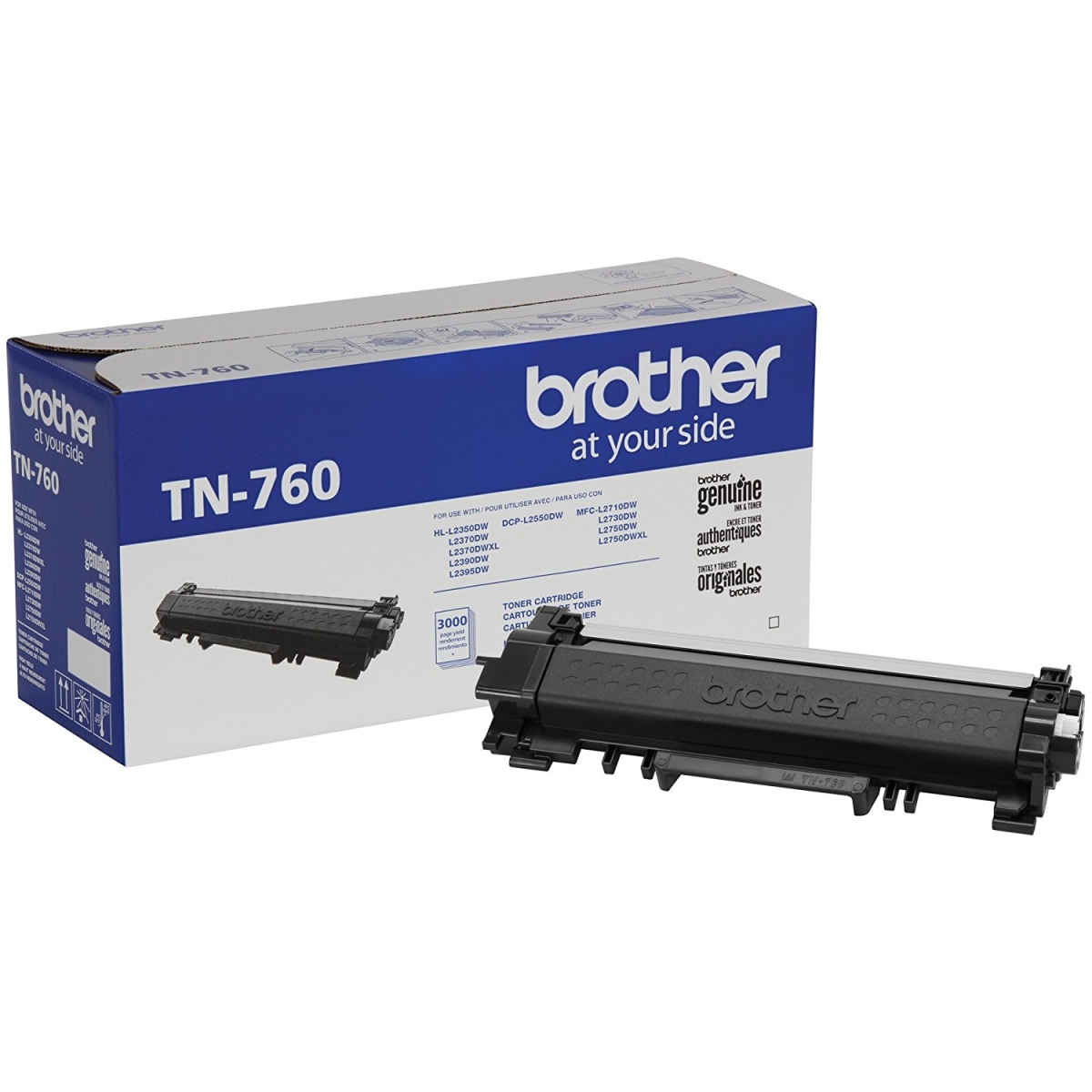 Picture of Brother Compatible TN760 Genuine High Yield Aftermarket Toner Cartridge Page Yield Up To 3 000 Pages - Black