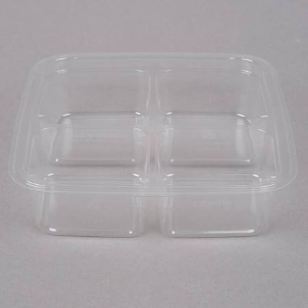 Picture of HFA 6093S250 9 in. 3 Compartment Plastic Container, Shallow