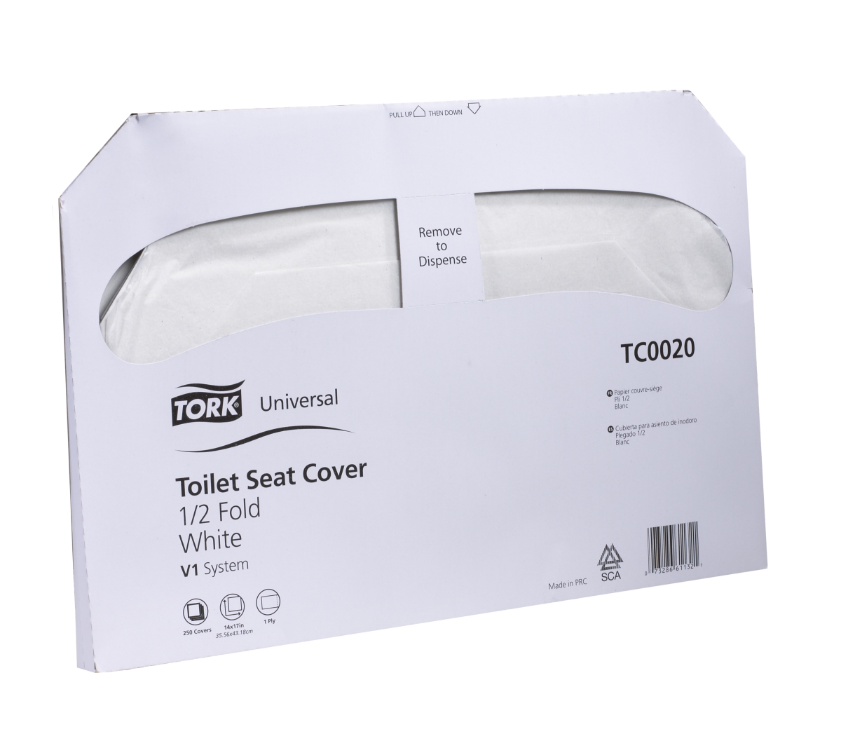 Picture of SCA Tissue SCATC0020 Tork Universal Toilet 20-250 Seat Cover&#44; White