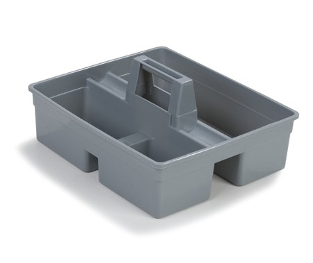 JC1945CB23 3-Compartment Tool Caddy for Janitorial Cart, Gray - 6 Per Case