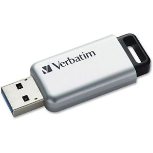 Picture of Verbatim 98666 Store N Go Secure Pro USB 3.0 Flash Drive with Aes 256 Encryption 64GB - Silver