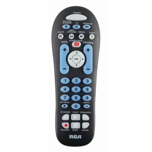RCR313BE Big Button Three-Device Universal Remote, Black
