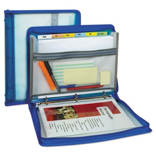 Picture of C-Line Products 48115 10.88 x 1.5 in. Zippered Binder with Expanding File&#44; Bright Blue