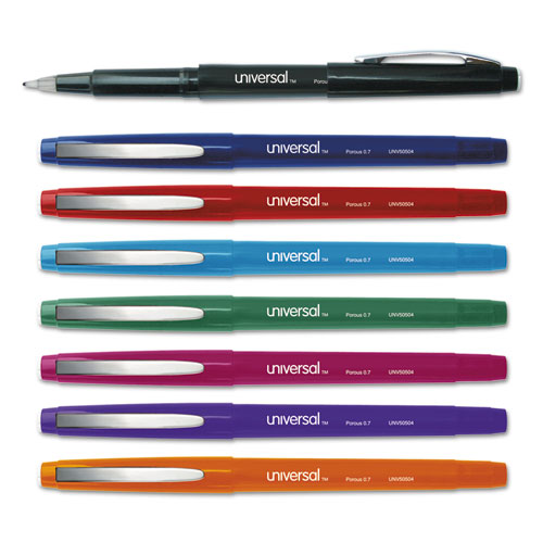 50504 Medium Porous Tip Stick Pen, Assorted Ink - 8 per Pack