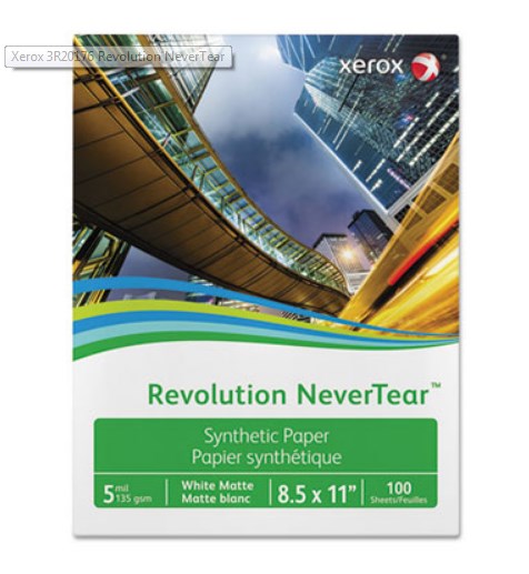 Picture of Xerox 3R20176 8.5 x 11 in. 8 Mil Revolution NeverTear White Paper