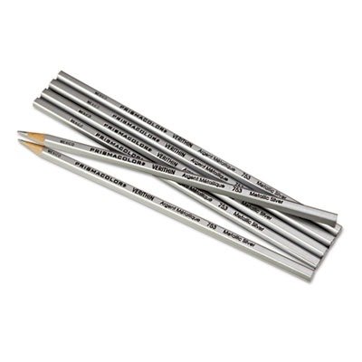 Sanford Ink 2460 Verithin Colored Pencils, Metallic Silver - Dozen