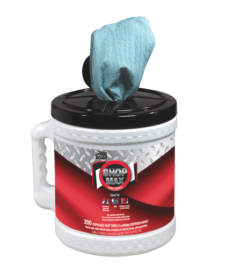 450340 Centerfeed Wipe Bucket, Blue