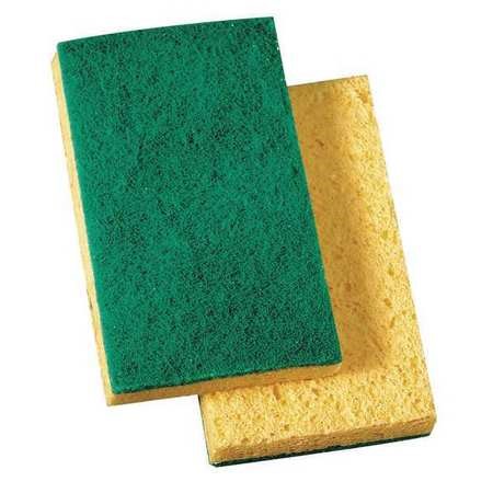 Picture of 3M 19428 9.6 x 2.68 in. Synthetic Fiber Scrubber Sponge&#44; Green & Yellow