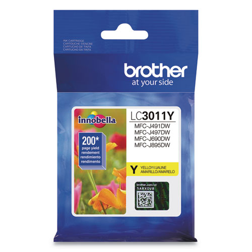 Picture of Brother International LC3011Y Original Ink Cartridge Single Pack - Standard Yield, Yellow