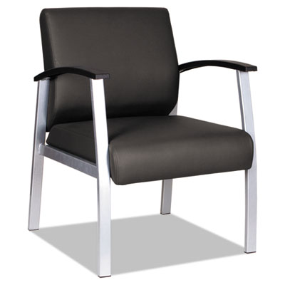 Picture of Alera ML2319 Metal Lounge Series Mid-Back Guest Chair&#44; Black & Silver