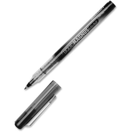 Picture of Ability One 4612664 0.7 Liquid Magnus Roller Ball Stick Pen&#44; Black Ink