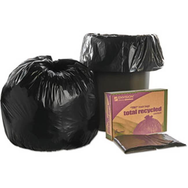 Picture of Ability One 3862290 30 x 39 in. Recycled Trash Can Liners&#44; Black & Brown
