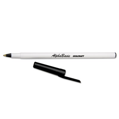 Picture of Ability One 4845267 AlphaBasic Ballpoint Stick Pen&#44; Black Ink