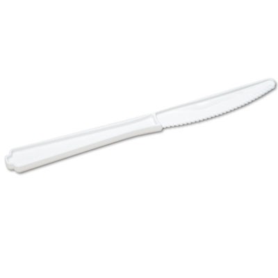 Picture of Ability One 221316 Type III Plastic Flatware Knife&#44; White - Pack of 100