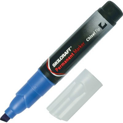 Picture of AbilityOne 9731060 7520009731060 Chisel Tip Large Permanent Marker&#44; Blue