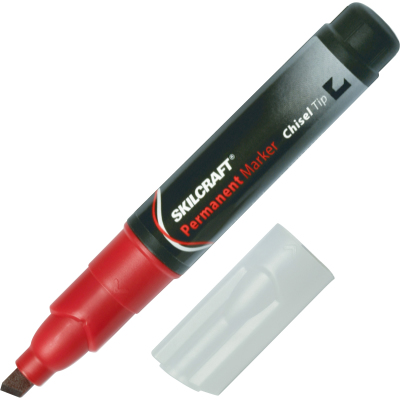 Picture of AbilityOne 9731062 7520009731062 Chisel Tip Large Permanent Marker&#44; Red