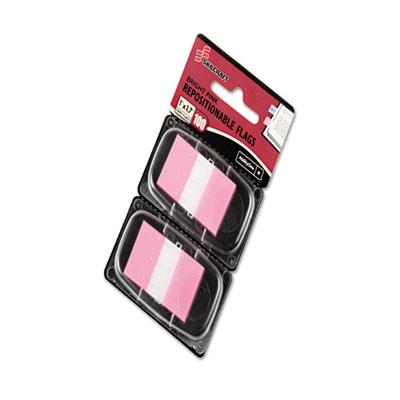 7510013991153 SKILCRAFT Page Flags, 1" x 1 3/4", Bright Pink, 100/Pack