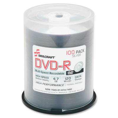 Picture of AbilityOne 6147492 7045016147492 4.7 GB DVD-R Recordable Disc
