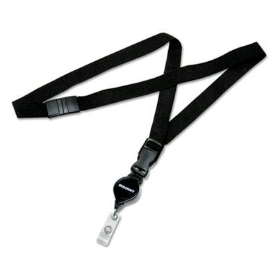 Picture of AbilityOne 6130199 8455016130199 36 in. Breakaway Lanyard with Retractable Wheel&#44; Black