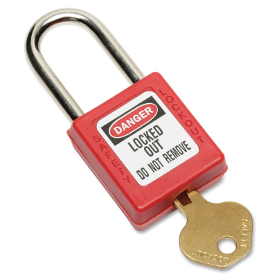 Picture of AbilityOne 6502617 5340016502617 Lockout Tagout Padlocks - 1 Keyed Different&#44; Red