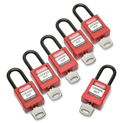 Picture of AbilityOne 6502636 5340016502636 Lockout Tagout Padlocks&#44; Red
