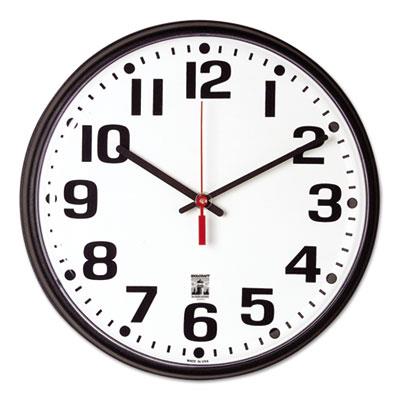 Picture of AbilityOne 5573148 6645015573148 12.75 in. Self-Set Wall Clock - White Face & Black