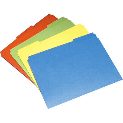 Picture of AbilityOne 4840006 7530014840006 1 by 3 Cut Letter Size Color File Folder Set&#44; Assorted Color