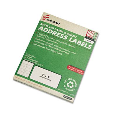 Picture of AbilityOne 5144903 7530015144903 2 x 4 in. Recycled Laser & Inkjet Shipping Labels&#44; White