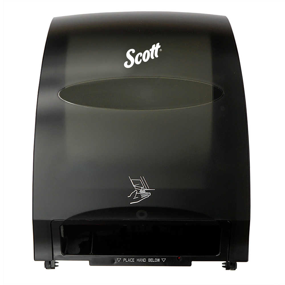 Electronic Towel Dispenser, Smoke with Purple Core