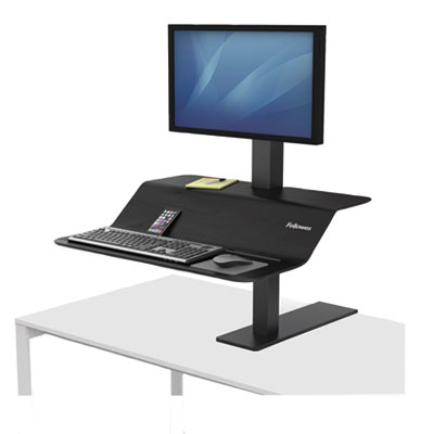Picture of Fellowes Manufacturing 8080101 Lotus VE Sit-Stand Workstation, Black