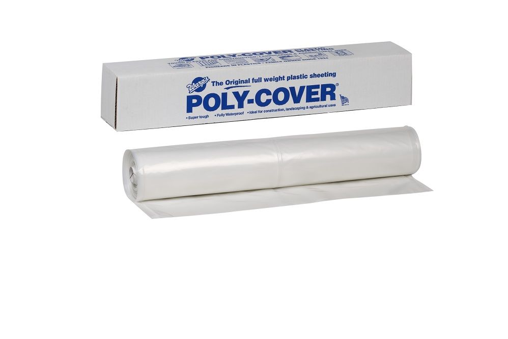 10 x 100 ft. 4 Mil Poly-Cover Plastic Sheets, Clear