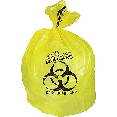 Picture of HER A6043PY 30 x 43 in. Healthcare Biohazard Can Liners&#44; 20-30 gal&#44; 1.3 mm Yellow