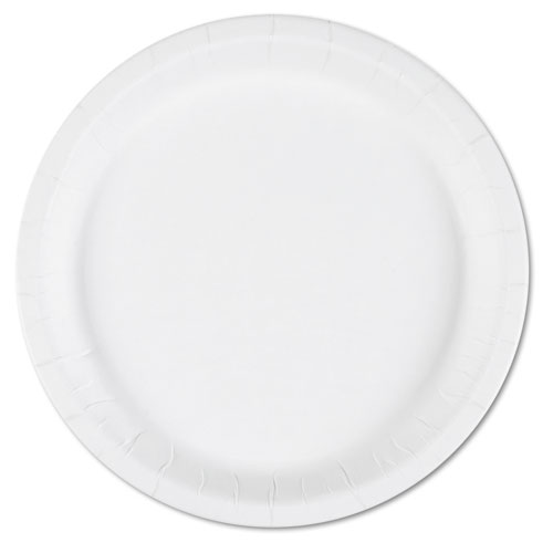 Picture of Ability One NSN8993056 9 in. Dia. x 0.75 in. Paper Plates&#44; White - 1000 per Box