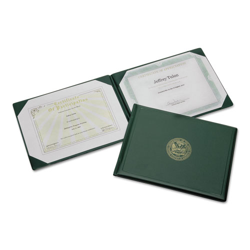 Picture of Ability One NSN7557077 8.5 x 11 in. Army Seal Award Certificate Holder&#44; Green & Gold