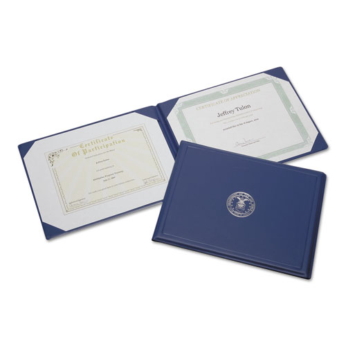 Picture of Ability One NSN1153250 8.5 x 11 in. Air Force Seal Award Certificate Binder&#44; Blue & Silver